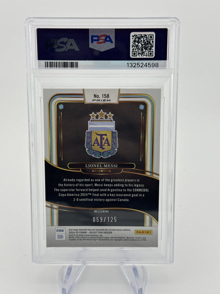 Lionel Messi 2024-2025 Panini Select Orange Fluorescent Prizm, 059/125 ...