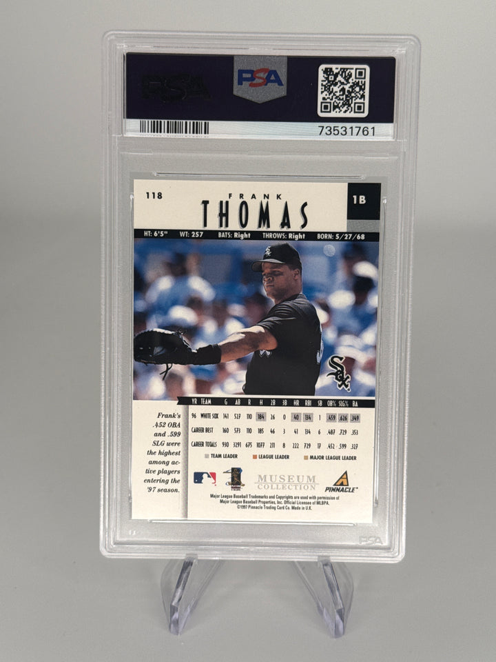 Frank Thomas 1997 New Pinnacle Museum Collection, PSA 9 Mint