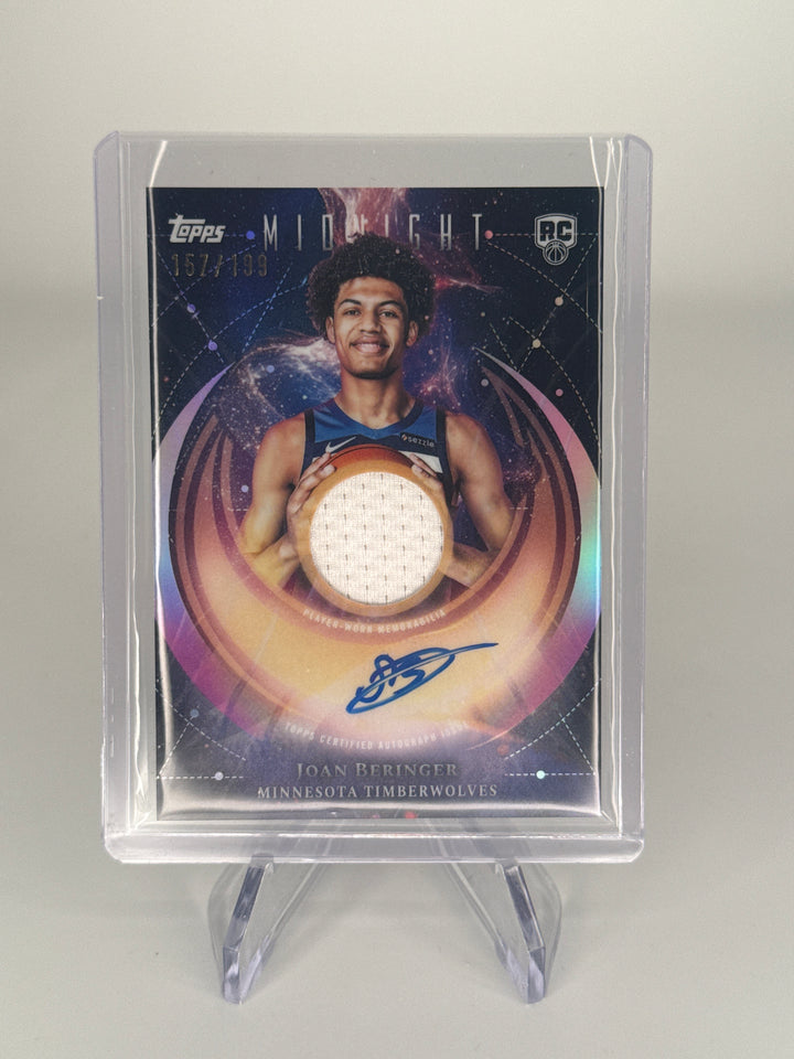 Joan Beringer 2025 Topps Midnight Rookie Patch Auto, 157/199