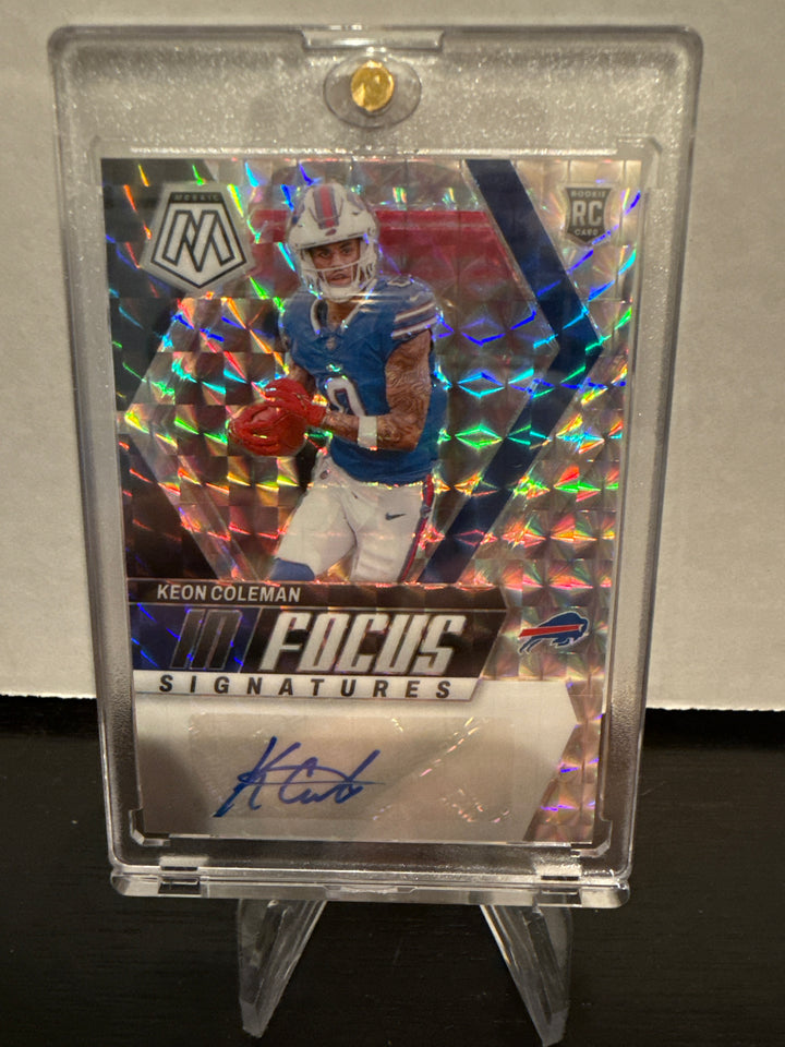 Keon Coleman 2024 Panini Mosaic In Focus Rookie Signature