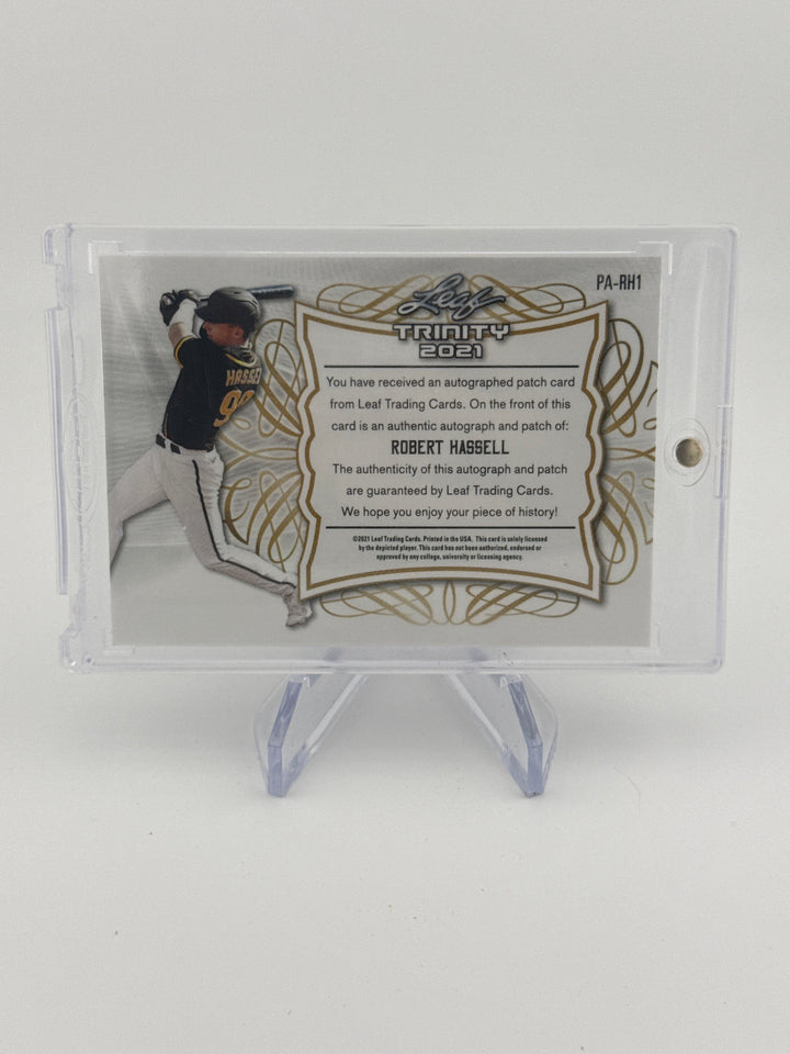 Robert Hassell 2021 Leaf Trinity Button Patch Auto, 19/25