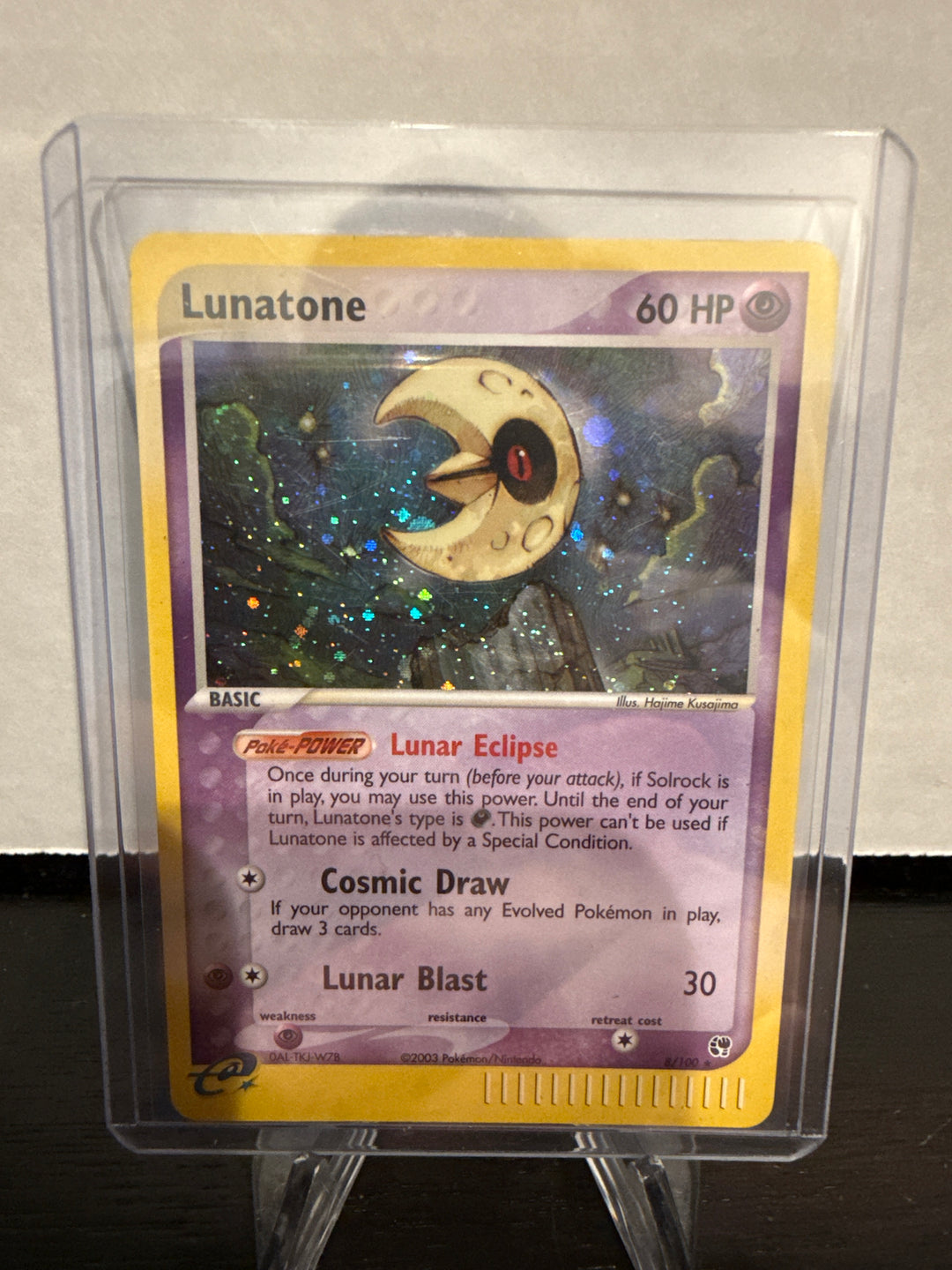 Pokemon TCG 2003 Lunatone Sandstorm Holo, 8/100