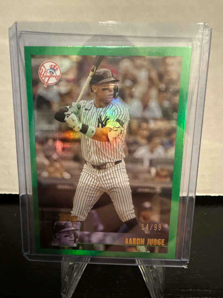 Aaron Judge 2025 Topps Archives Green Foil, 14/99