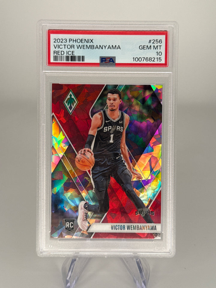 Victor Wembanyama 2023 Panini Phoenix Red Ice Rookie, PSA 10 Gem Mint