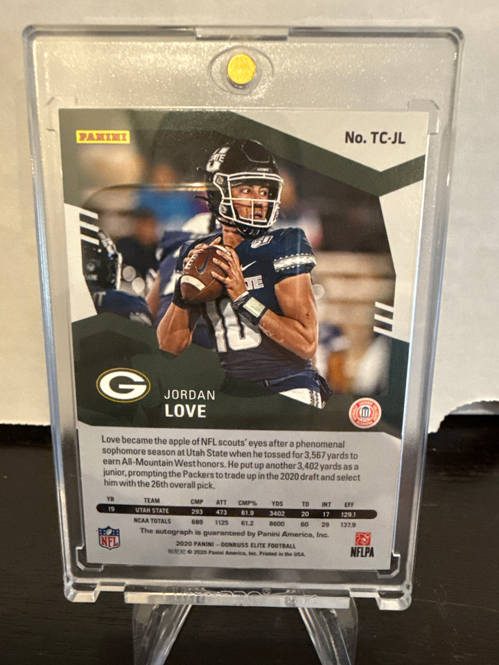 Jordan Love 2020 Panini Donruss Elite Turn of the Century Rookie Auto, 67/75