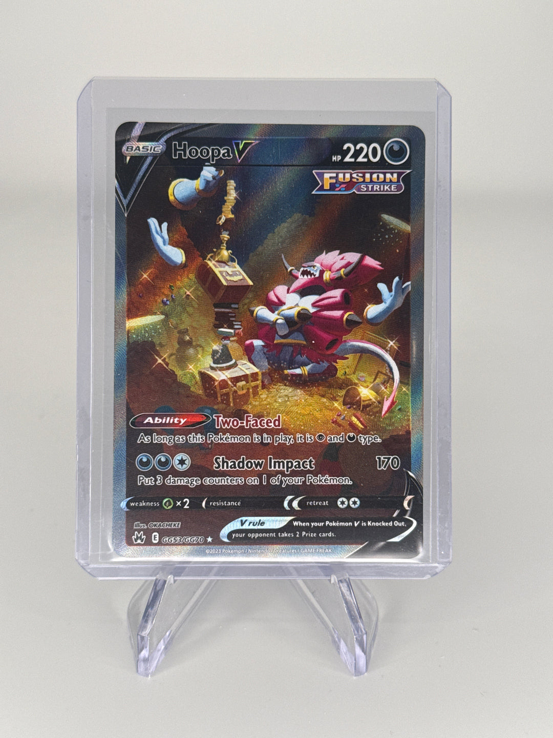 Pokemon TCG 2023 Hoopa V Crown Zenith Galarian Gallery Holo, GG53/GG70