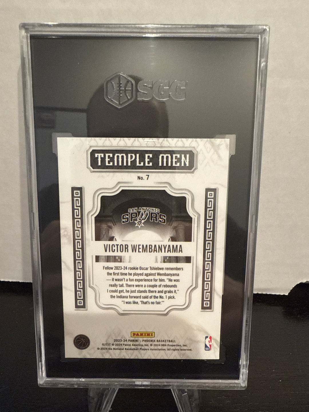 Victor Wembanyama 2023-2024 Panini Phoenix Temple Men Rookie, SGC 10 Gem Mint