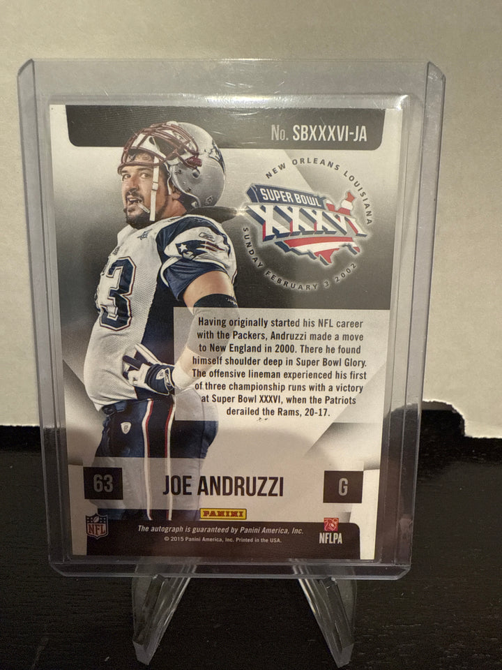 Joe Andruzzi 2015 Panini Super Bowl Signatures