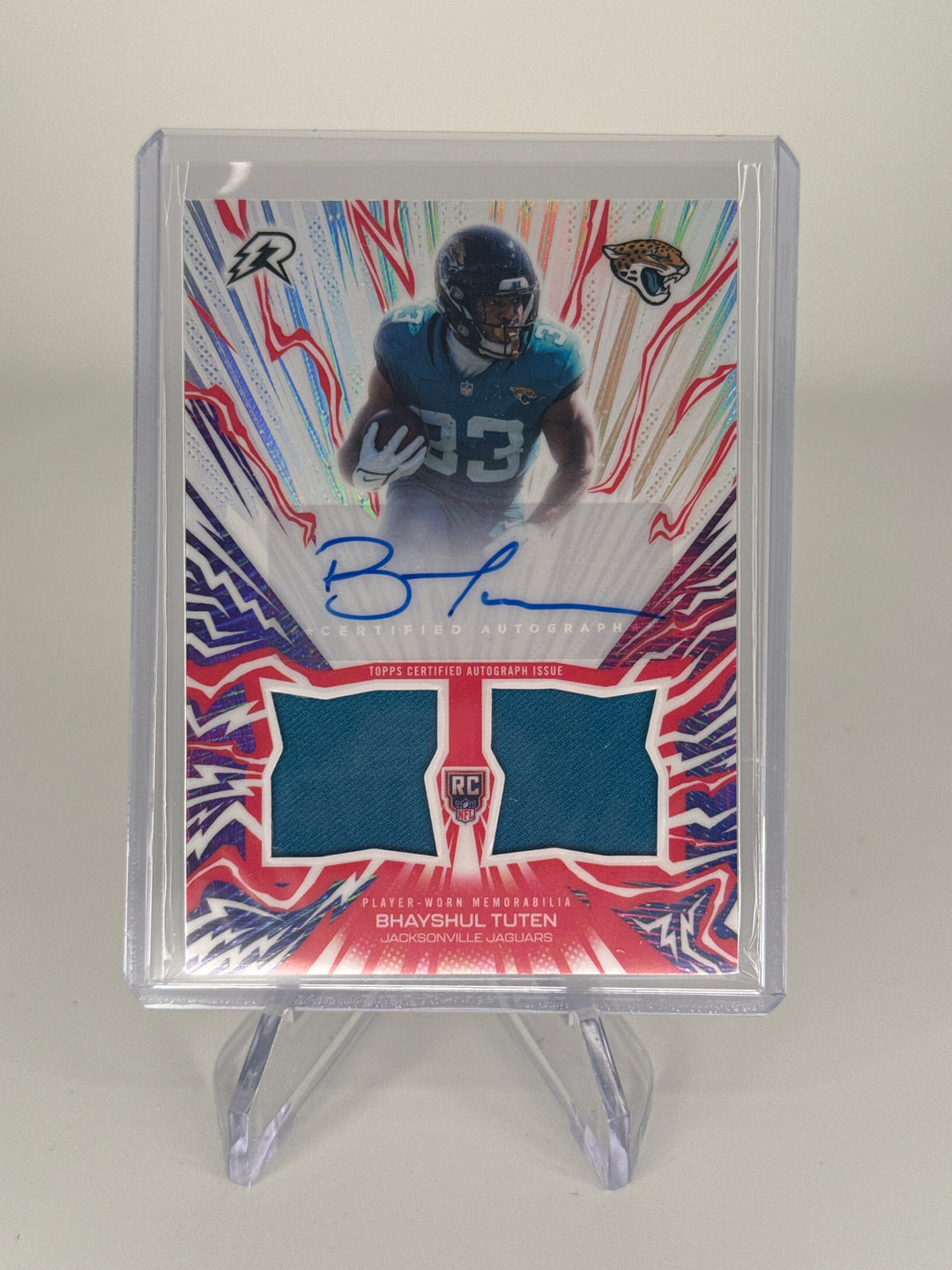Bhayshul Tuten 2026 Topps Resurgence Amped Up Rookie Dual Relic Auto