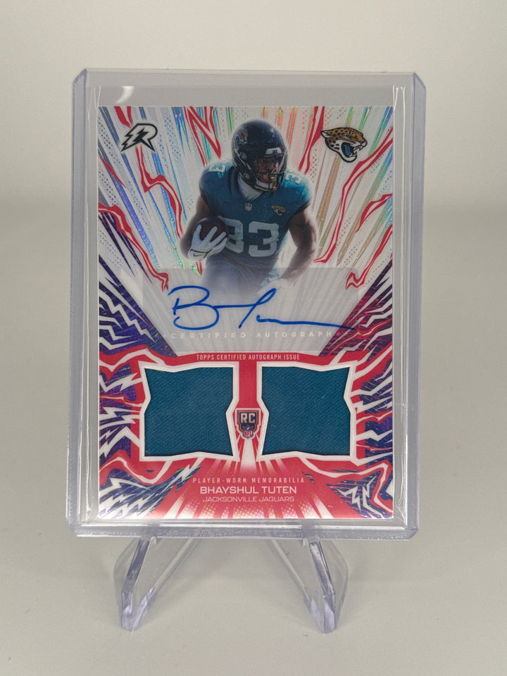Bhayshul Tuten 2026 Topps Resurgence Amped Up Rookie Dual Relic Auto