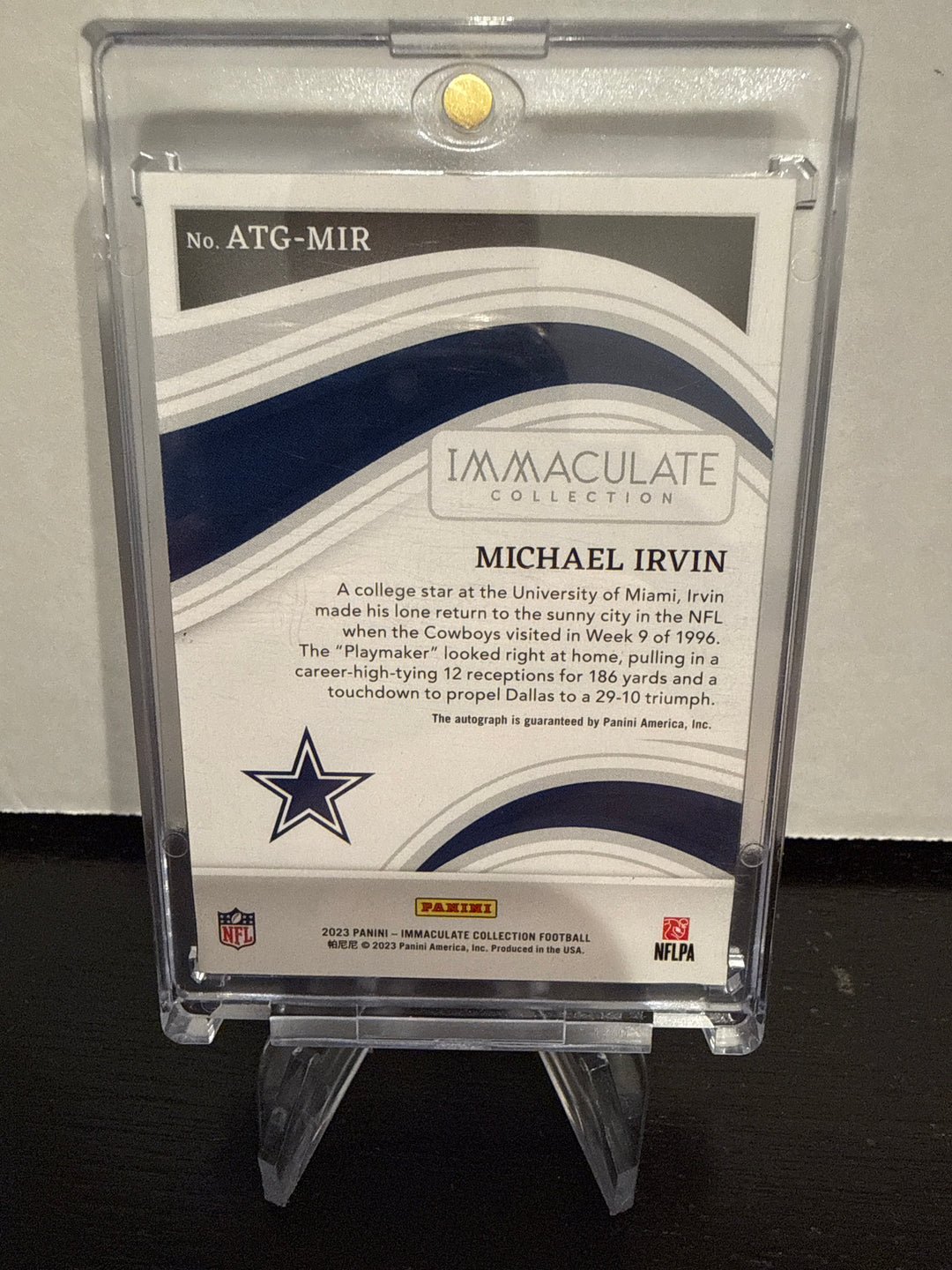 Michael Irvin 2024 Panini Immaculate All-Time Greats Auto, 11/25