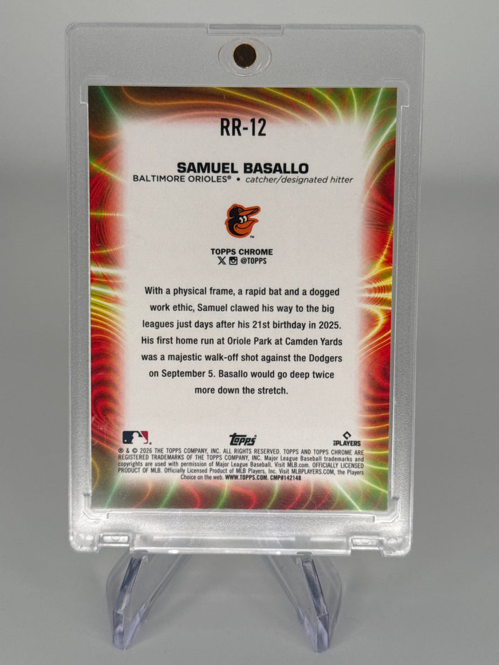 Samuel Basallo 2026 Topps Chrome Radiating Rookie SSP Case Hit