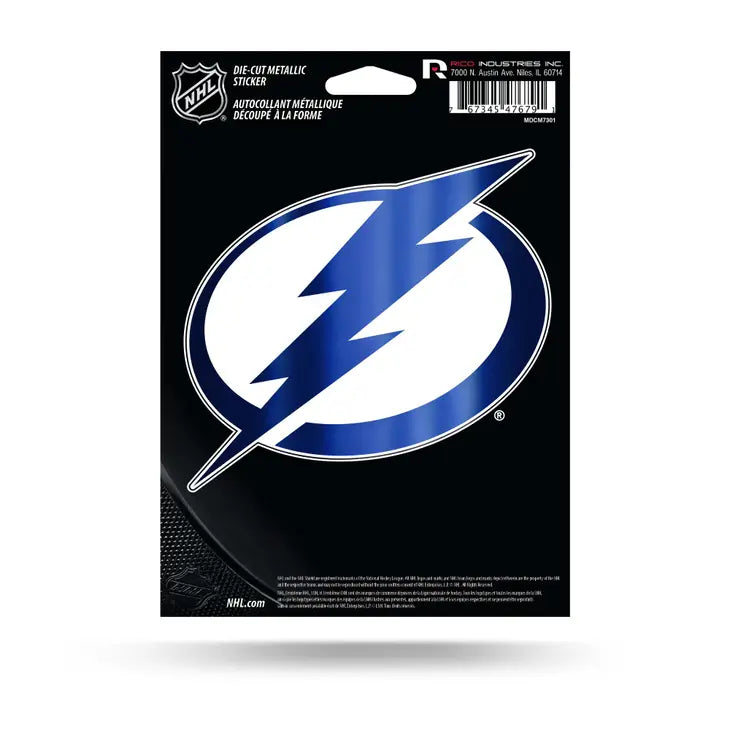 NHL Tampa Bay Lightning Die Cut Metallic Sticker