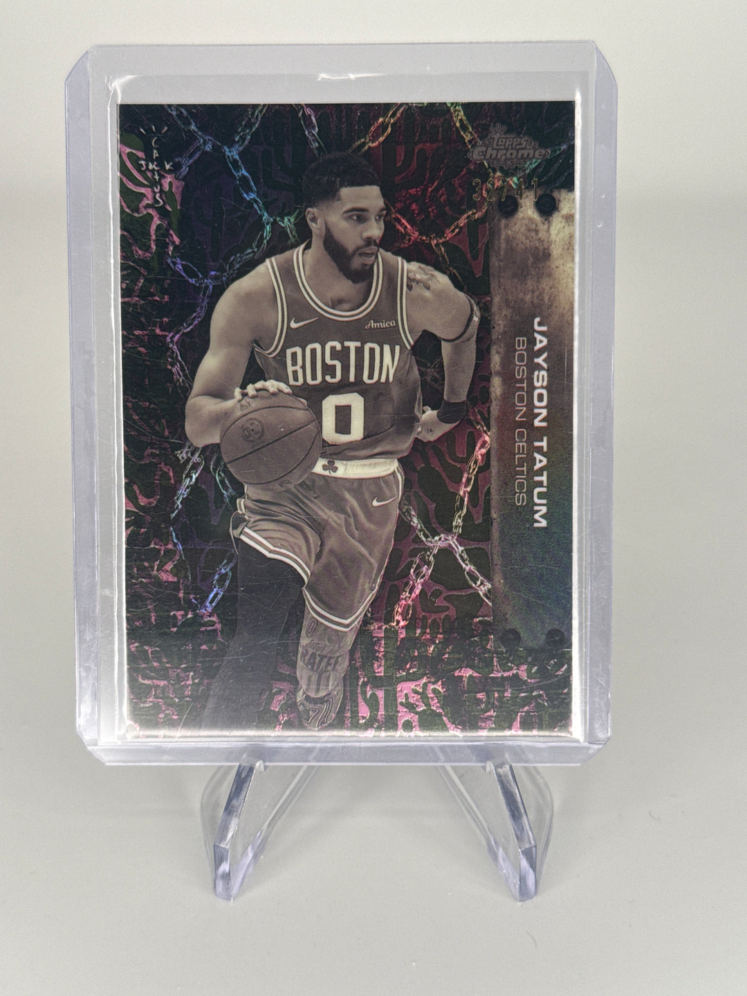 Jayson Tatum 2026 Topps Chrome Cactus Jack Refractor, 32/41
