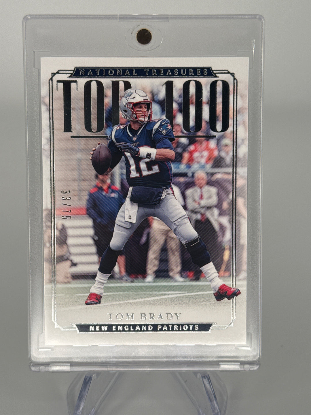 Tom Brady 2018 Panini National Treasures Top 100, 33/75