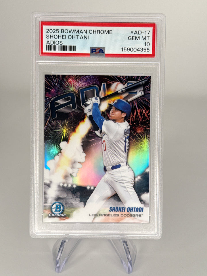 Shohei Ohtani 2025 Bowman Chrome Adios, PSA 10 Gem Mint
