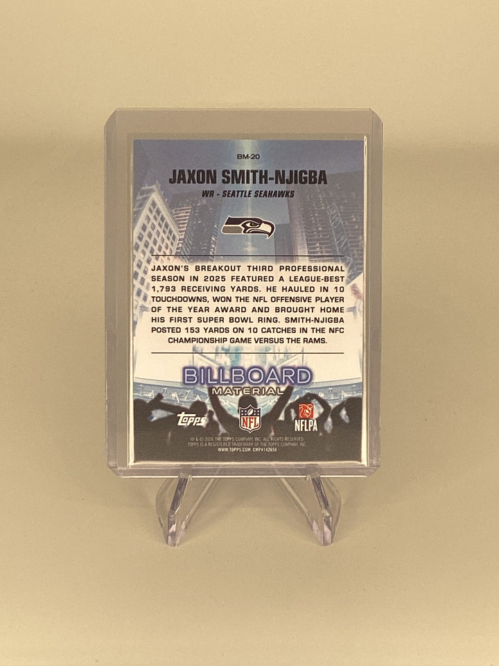 Jaxon Smith-Njigba 2026 Topps Flagship Billboard Material SSP