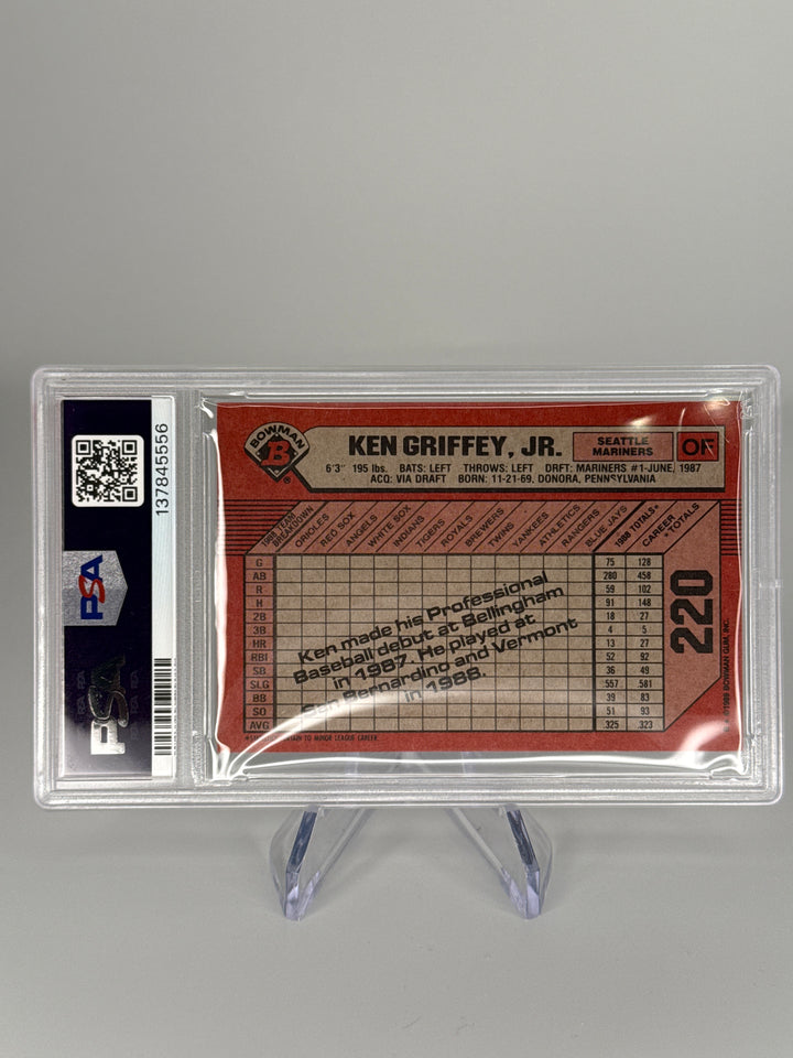 Ken Griffey Jr. 1989 Bowman Rookie, PSA 8