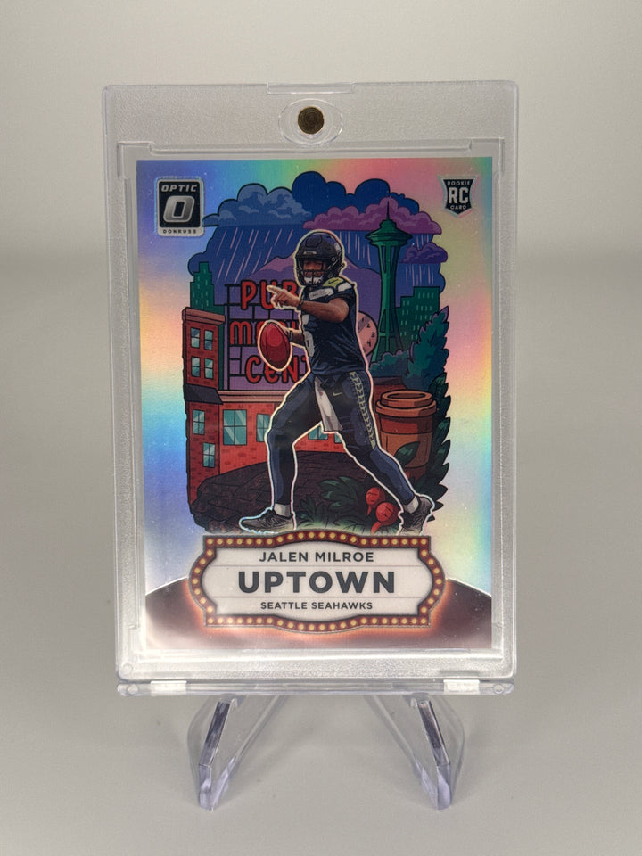 Jalen Milroe 2025 Panini Donruss Optic Uptown SSP Case Hit Rookie