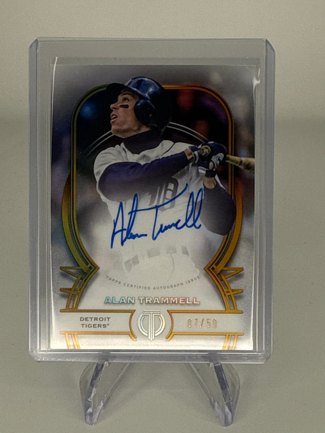 Alan Trammell 2026 Topps Tribute Gold Auto, 07/50