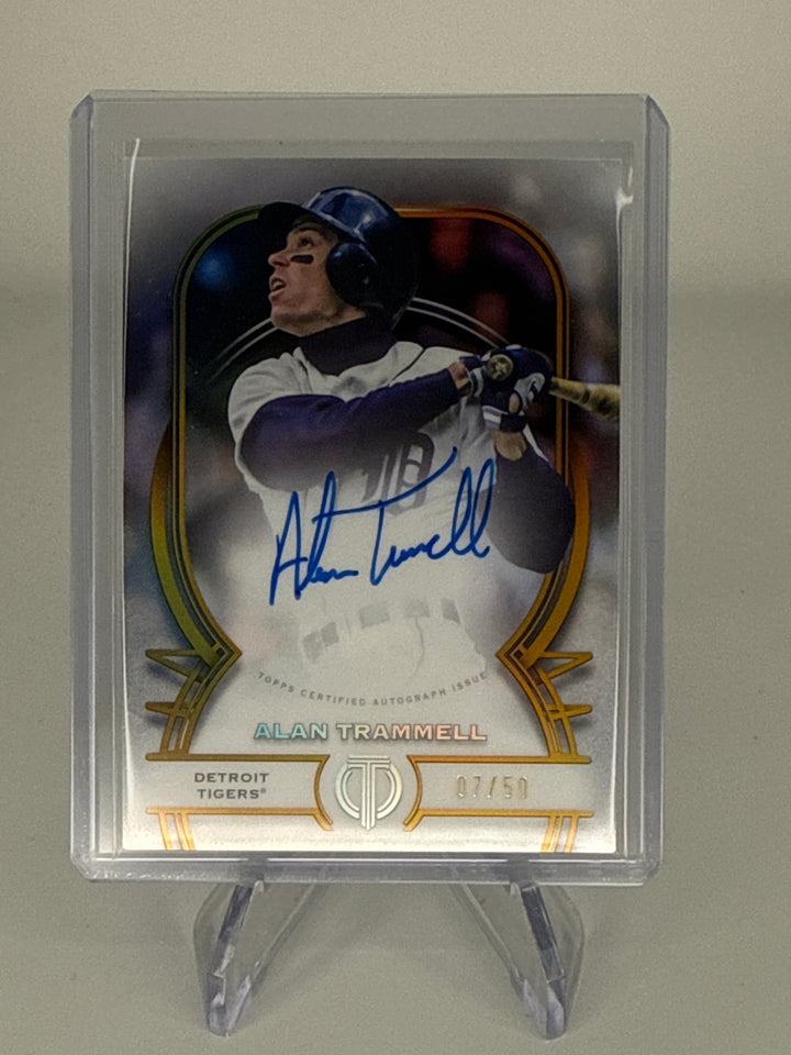 Alan Trammell 2026 Topps Tribute Gold Auto, 07/50