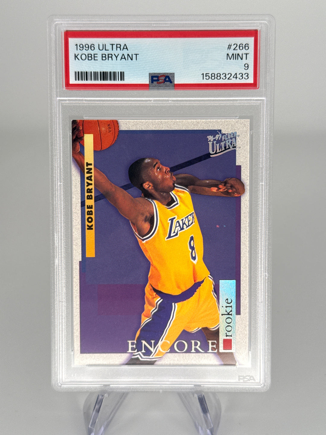 Kobe Bryant 1996 Fleer Ultra Rookie, PSA 9 Mint
