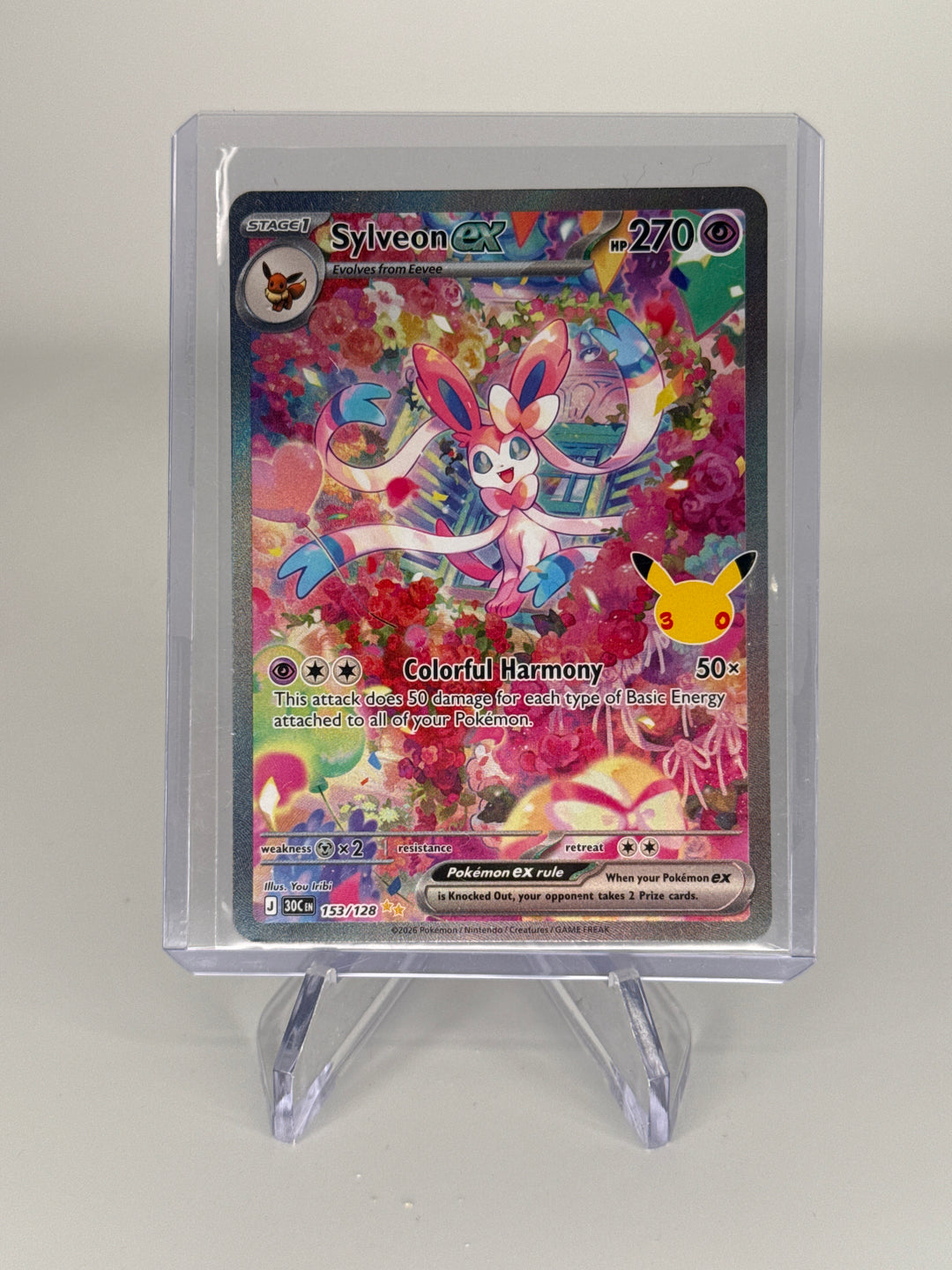 Pokemon TCG 2026 Sylveon 30th Anniversary Special Illustration Rare, 153/128