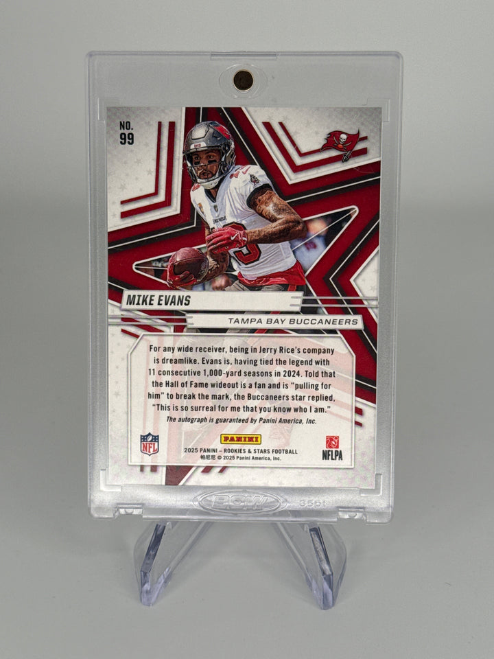 Mike Evans 2025 Panini Rookies & Stars True Blue Auto, 71/99