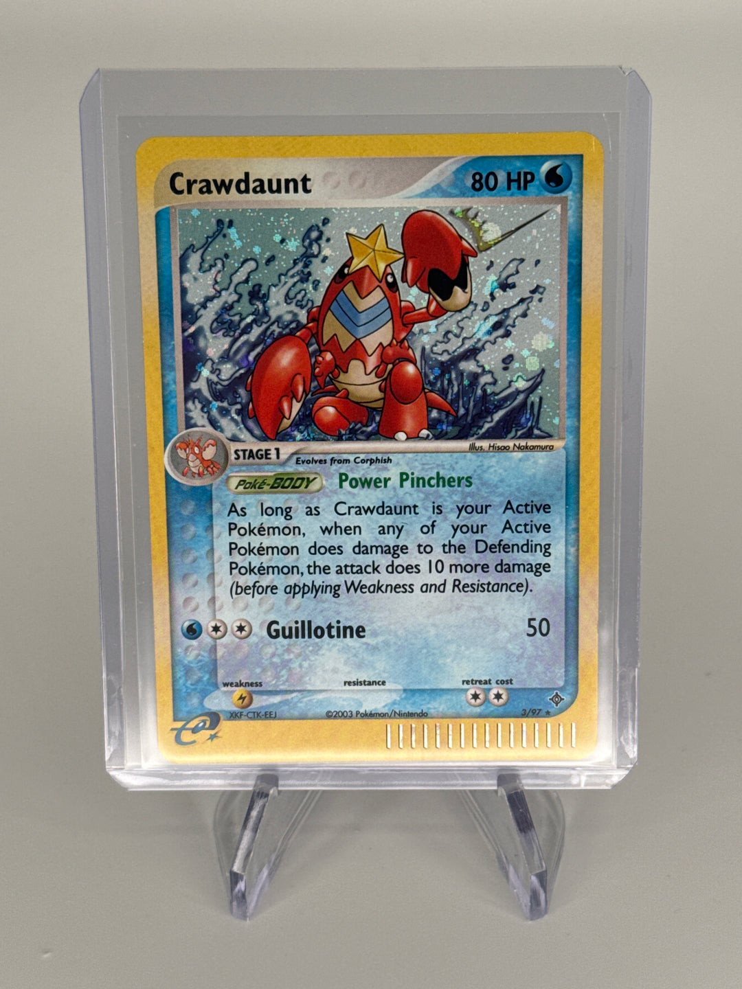 Pokemon TCG 2003 Crawdaunt EX Dragon Holo, 3/97
