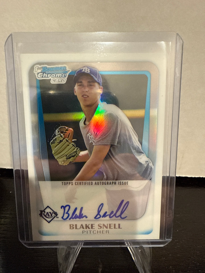 Blake Snell 2011 Bowman Chrome 1st Bowman Refractor Auto, 062/500