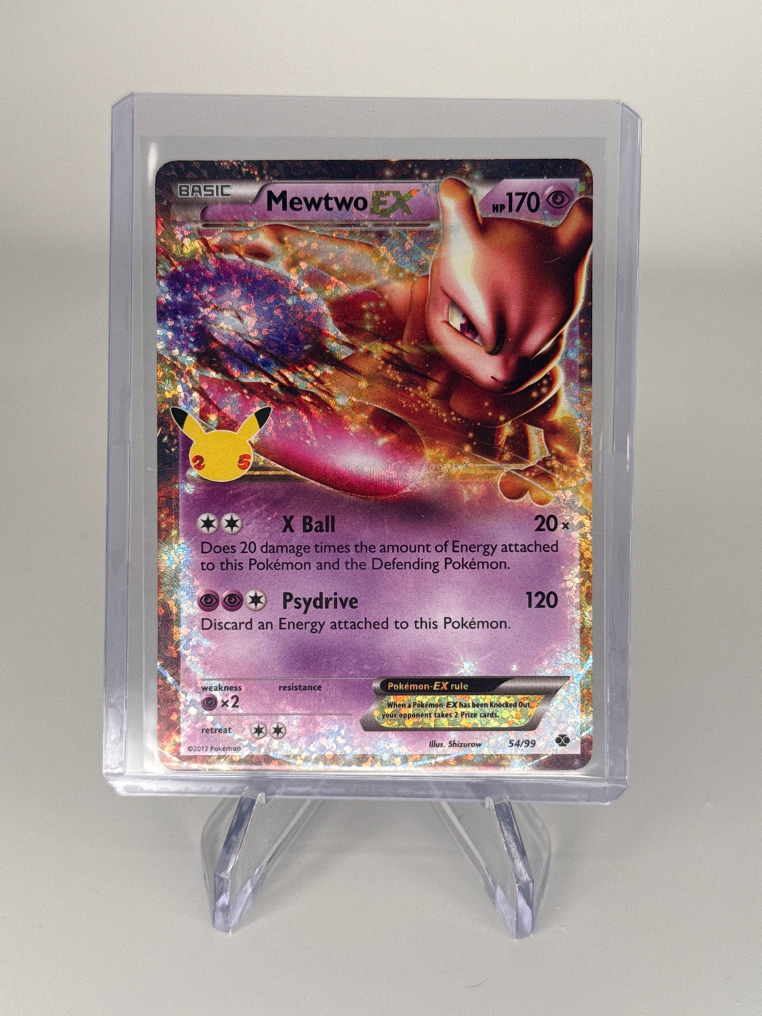 Pokemon TCG 2021 Mewtwo EX Celebrations Holo, 54/99