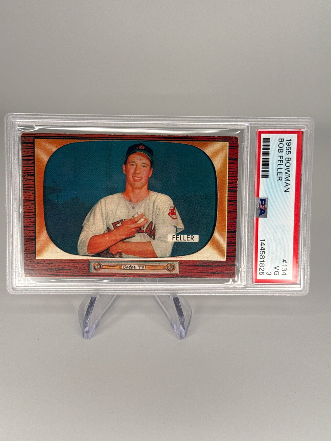 Bob Feller 1955 Bowman, PSA 3