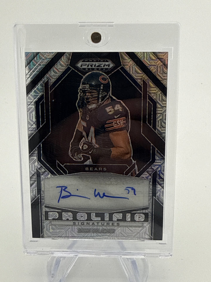 Brian Urlacher 2025 Panini Prizm Black Mojo Auto, 23/25