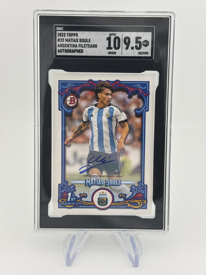 Matias Soule 2023 Bowman Auto, SGC 9.5 Gem Mint, SGC 10 Auto