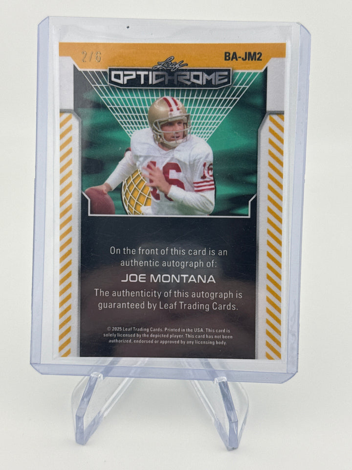Joe Montana 2025 Leaf Optichrome Auto, 2/6