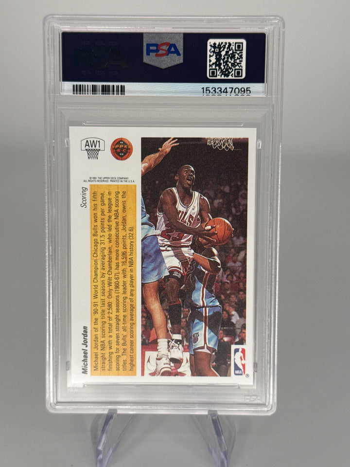 Michael Jordan 1991 Upper Deck Award Winner Holograms, PSA 8