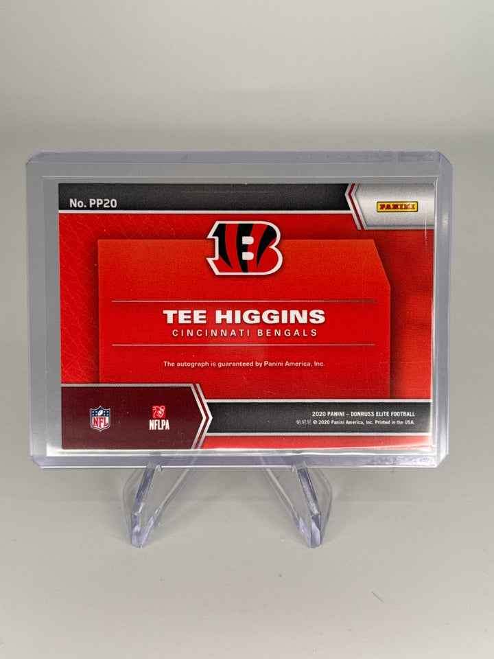 Tee Higgins 2020 Panini Elite Rookie Pen Pals Autograph Purple Ink
