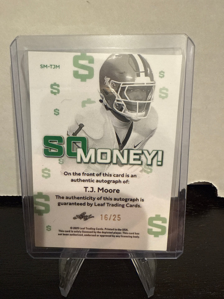 TJ Moore 2025 Leaf Metal Draft So Money Auto, 16/25