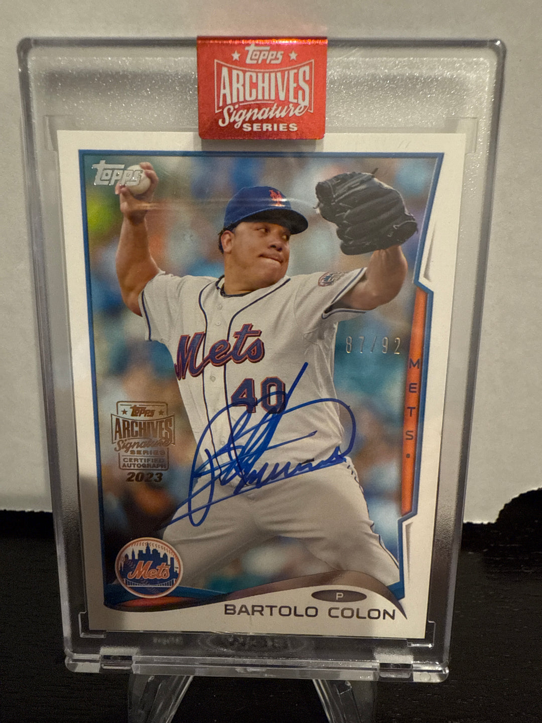 Bartolo Colon 2023 Topps Archives Signature Series Auto, 87/92