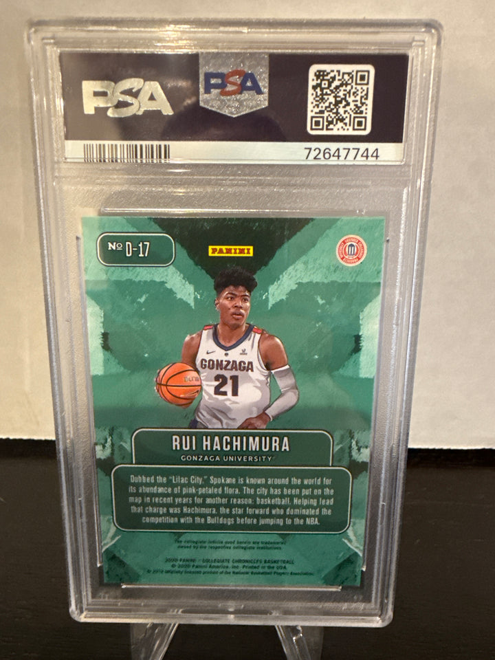 Rui Hachimura 2020 Panini Prizm Draft Picks SSP Downtown Case Hit, PSA 9 Mint