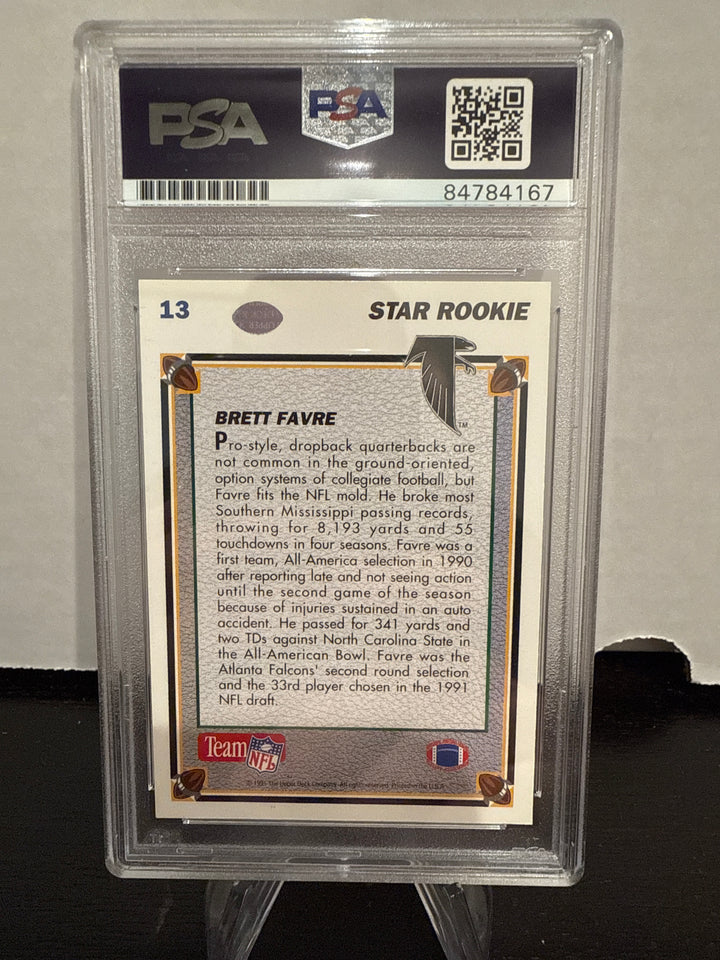 Brett Favre 1991 Upper Deck Star Rookie Auto, PSA 10 Gem Mint