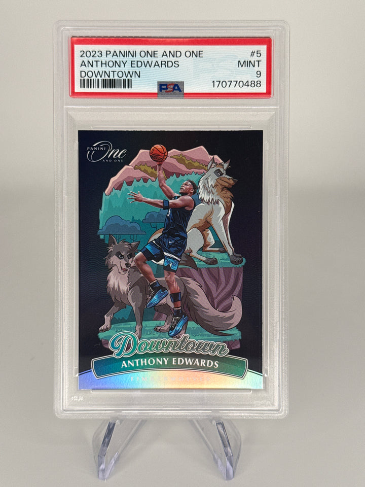 Anthony Edwards 2023 Panini One & One Downtown SSP Case Hit, PSA 9 Mint