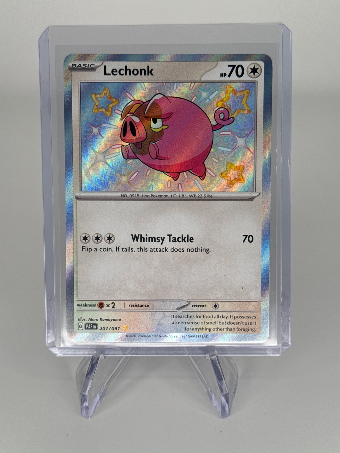 Pokemon TCG 2024 Lechonk Paldean Fates Baby Shiny, 207/091