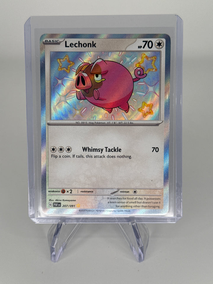 Pokemon TCG 2024 Lechonk Paldean Fates Baby Shiny, 207/091