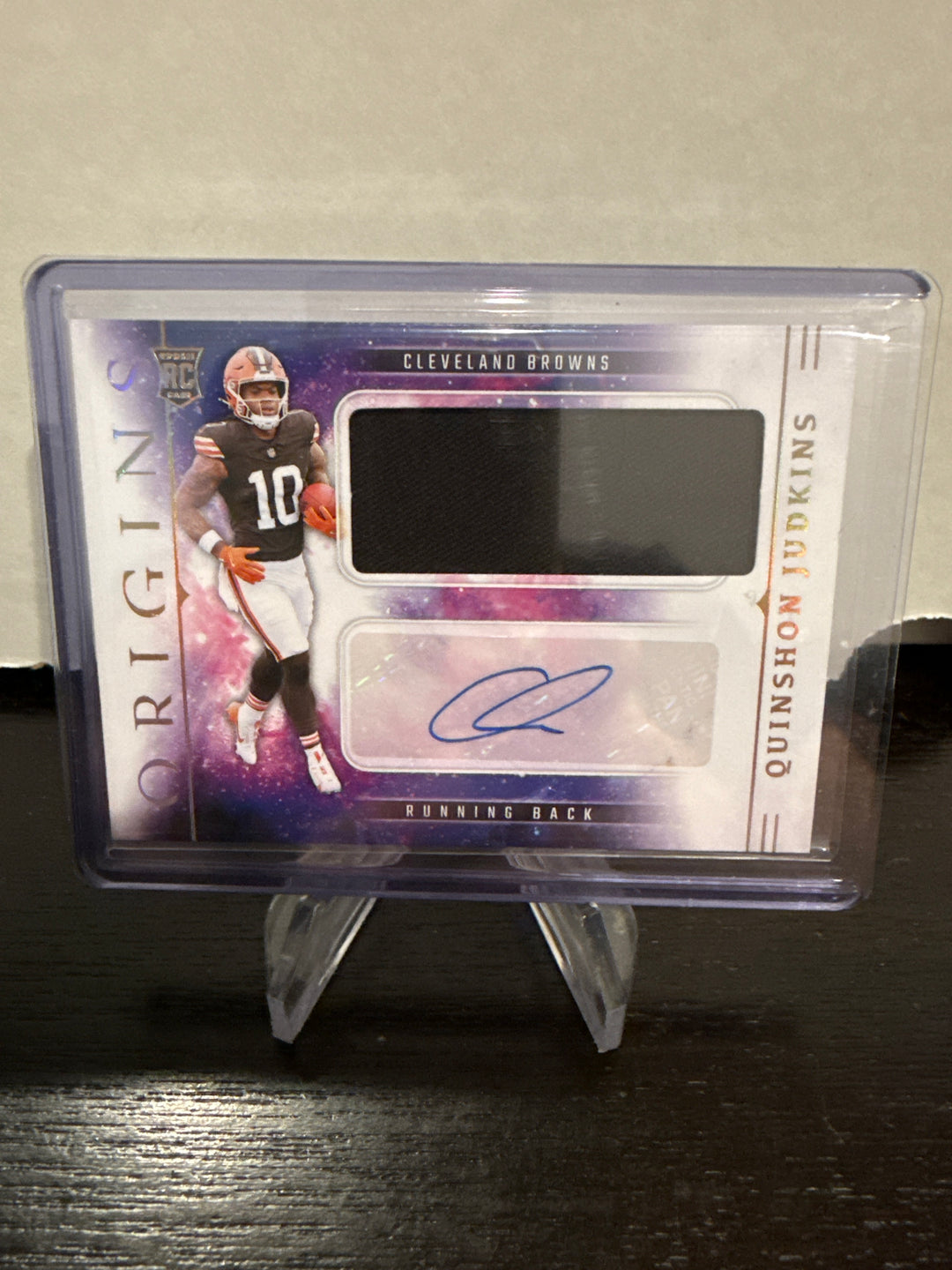 Quinshon Judkins 2025 Panini Origins Rookie Patch Autograph