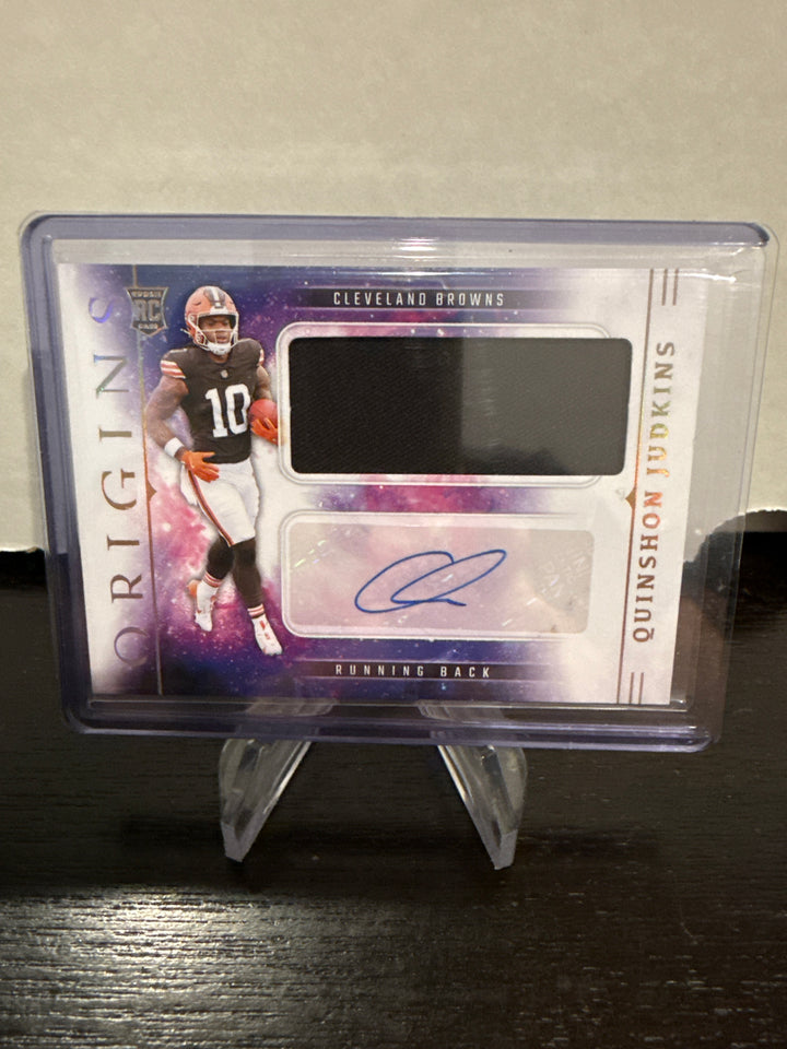Quinshon Judkins 2025 Panini Origins Rookie Patch Autograph