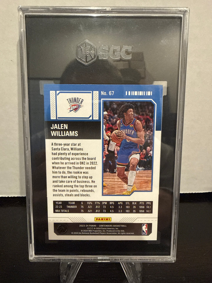 Jalen Williams 2023 Panini Contenders 1st Round Ticket, 149/149, SGC 10 Gem Mint