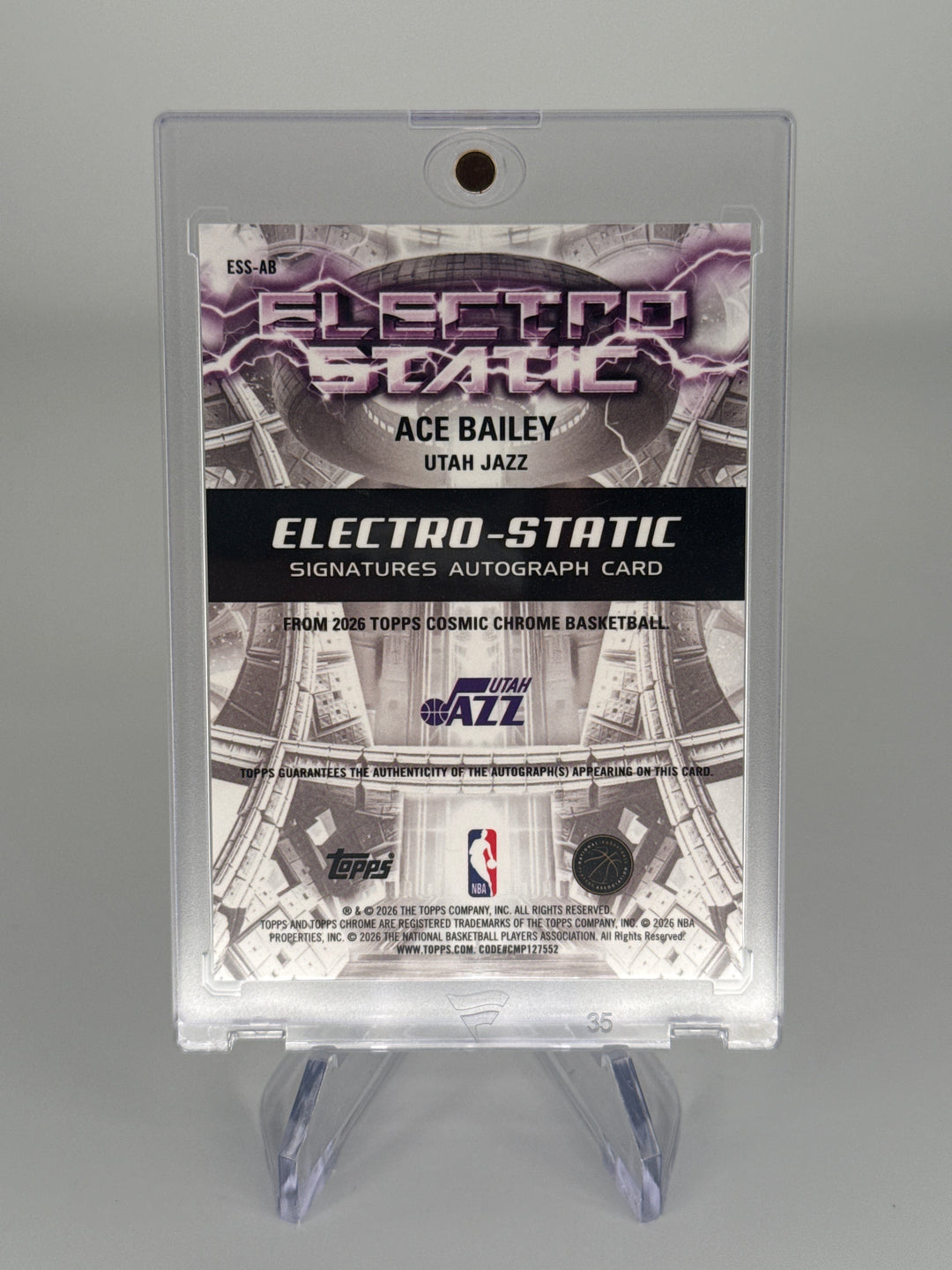 Ace Bailey 2026 Topps Chrome Cosmic Electro Static Gold Rookie Auto, 18/50