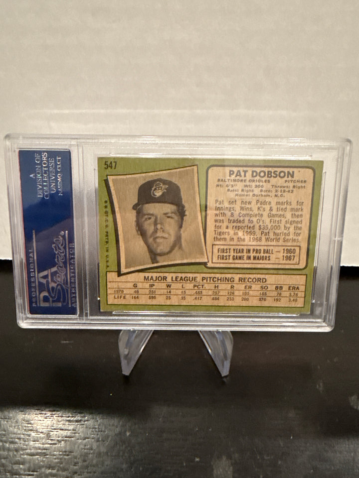 Pat Dobson 1971 Topps, PSA 5
