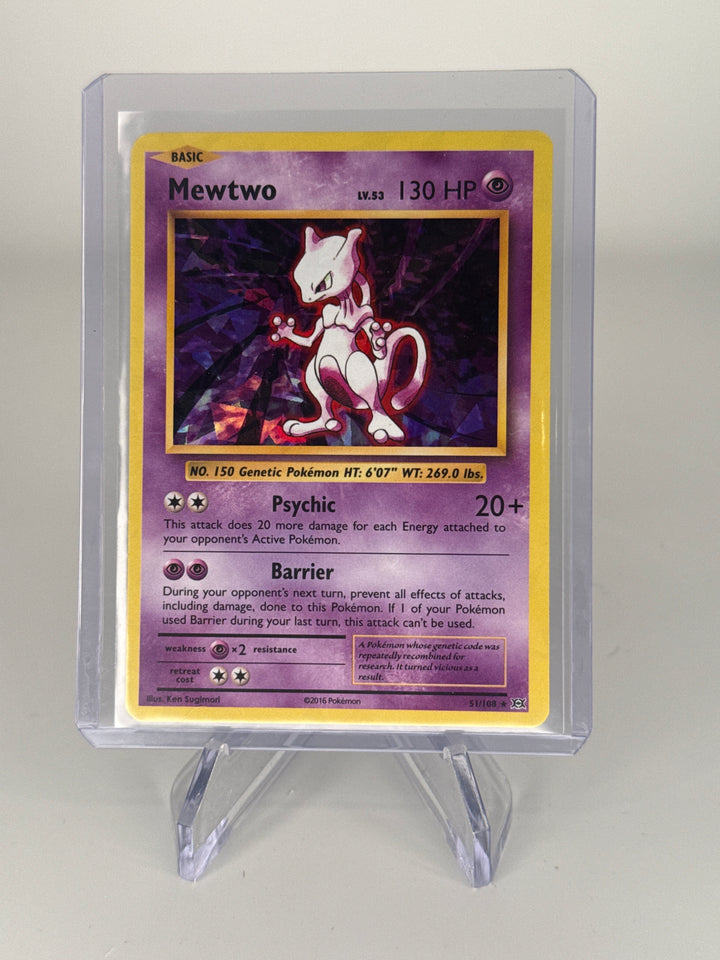 Pokemon TCG 2016 Mewtwo XY Evolutions Cracked Ice Holo, 51/108
